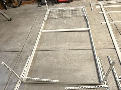 2 SafeRacks Steel Overhead Garage Storage Rack - White, Heavy Duty (4x8 ft)