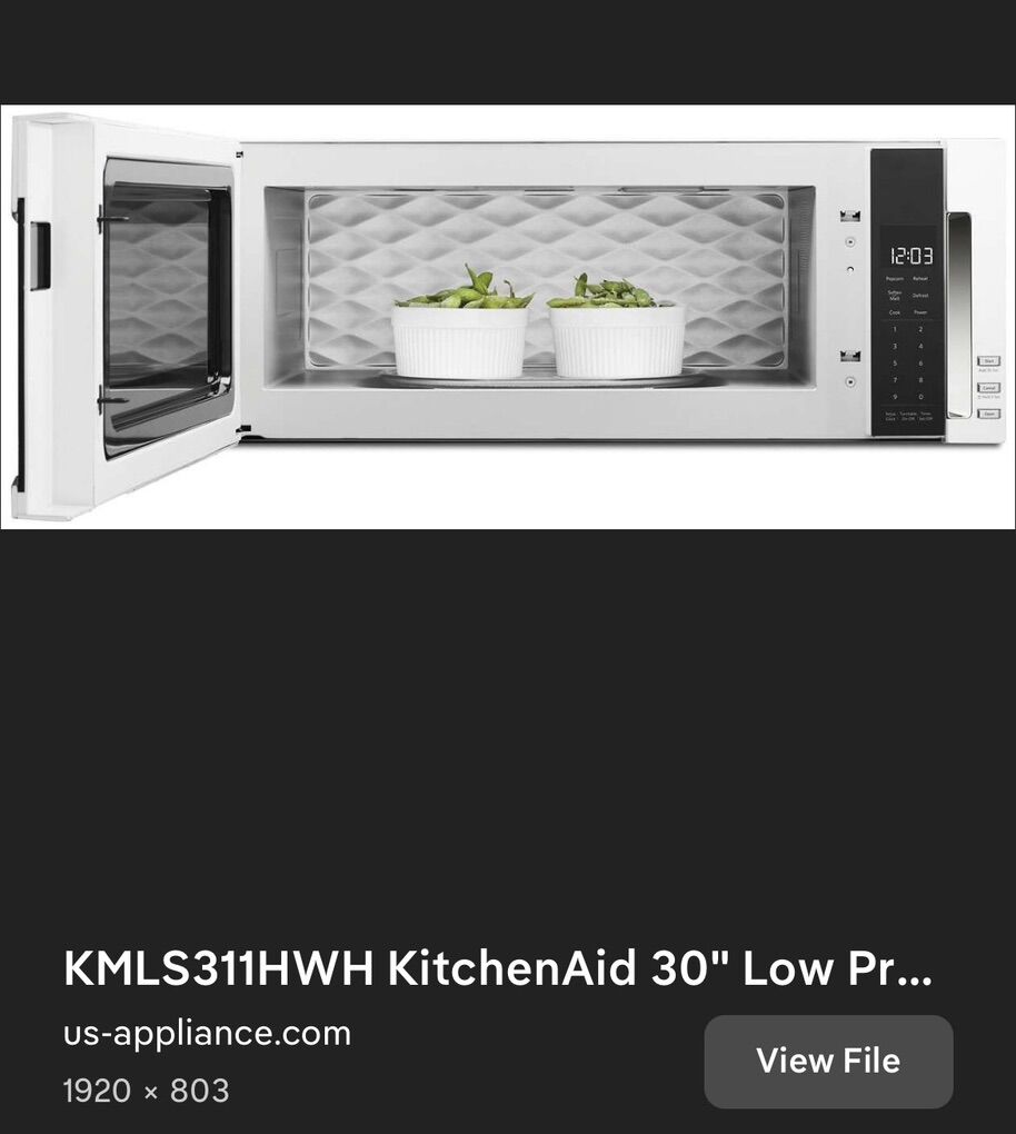 Kitchenaid Oven Fan / Microwave