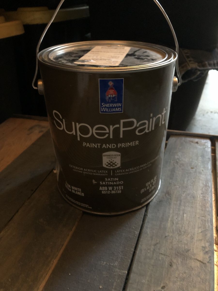 Sherwin Williams SuperPaint Exterior Acrylic Latex Paint & Primer Satin Extra White 1 Gal