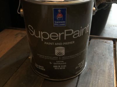 Sherwin Williams SuperPaint Exterior Acrylic Latex Paint & Primer Satin Extra White 1 Gal