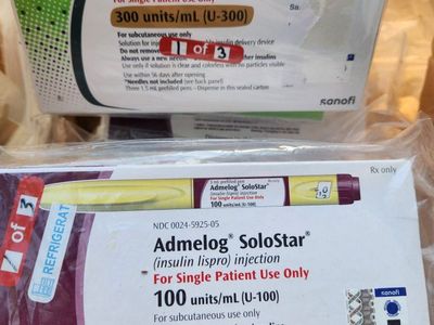 Glargine and Lispiro Sanofi Toujeo & Admelog SoloStar Insulin Pens Sealed Boxes