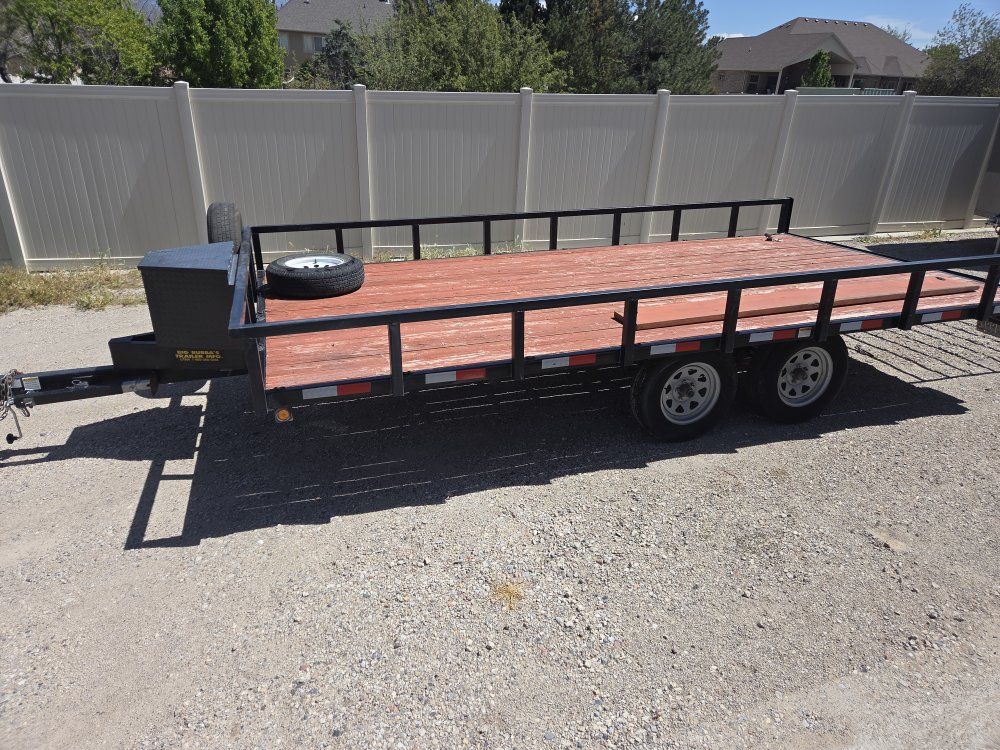 8x16 deckover flatbed trailer