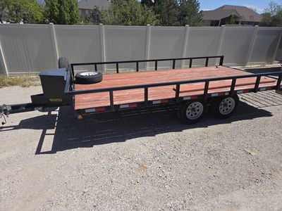 8x16 deckover flatbed trailer