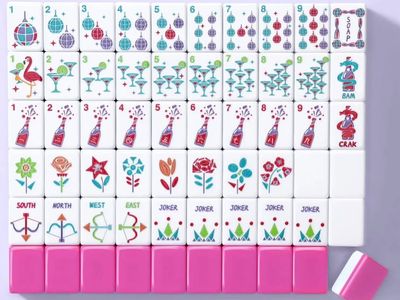 Brand new Chinese Glass Wine American Pink Mahjong 160 Melamine Tiles with Travel Bag $150 cash/venmo in Draper