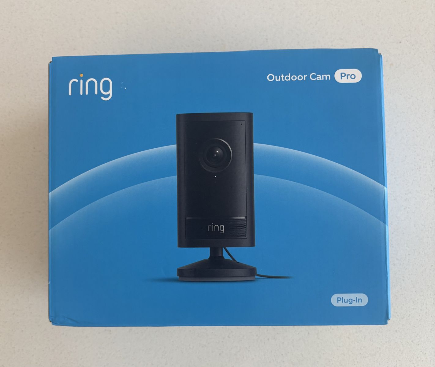 NEW Black Ring Outdoor Cam Pro Plug In Security Camera