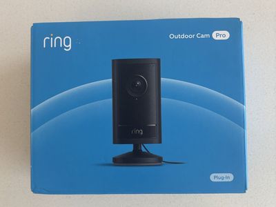 NEW Black Ring Outdoor Cam Pro Plug In Security Camera