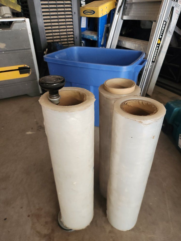 Moving/Packing Plastic Stretch Wrap Rolls with Dispenser Handle - 3 Pack