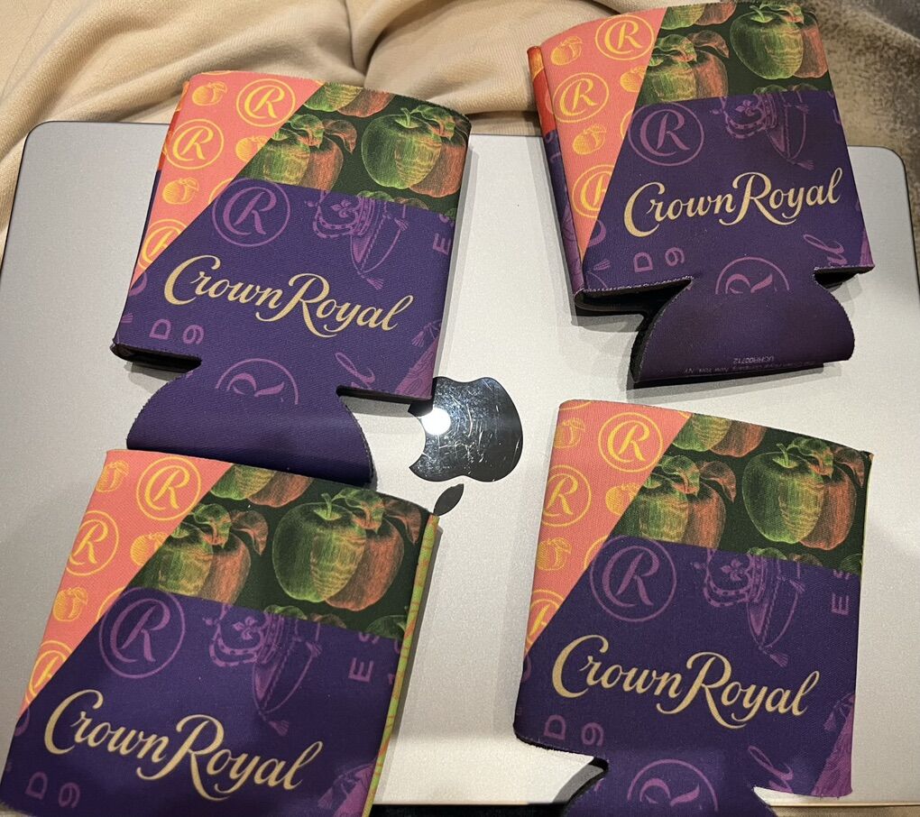 Crown Rotal Can Coozies (set Of 4)