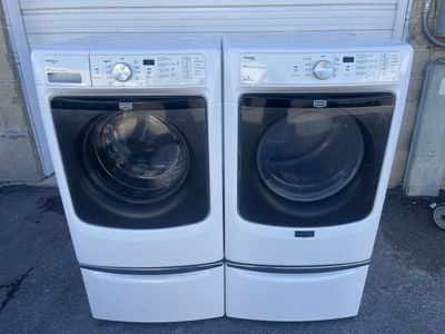 Maytag Electric Set On pedestals,free Delivery