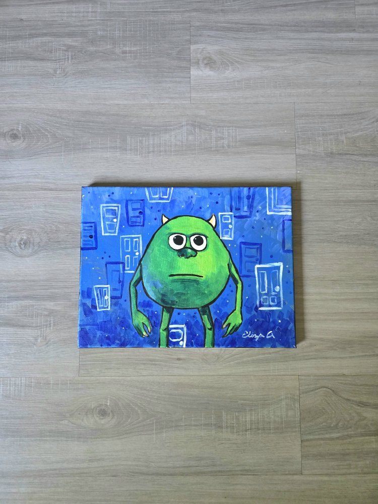 Silly Mike Wazowski Original Painting