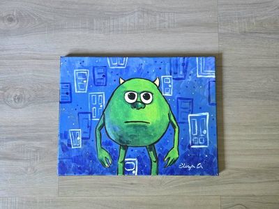 Silly Mike Wazowski Original Painting