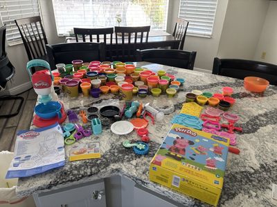 Large Play-Doh Lot with Peppa Pig Set, Molds, Tools, and Over 70 Dough Containers