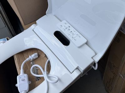Electric Smart Bidet Toilet Seat with Remote Control - White