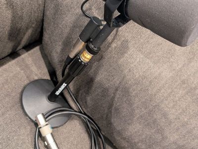 Shure SM7B Professional Dynamic Vocal Podcast Microphone with stand and Triton Fethead