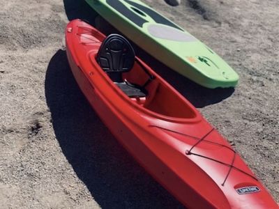 Lifetime Charger 10 ft Sit-Inside Kayak - Fire Red with Paddle, Adjustable Seating