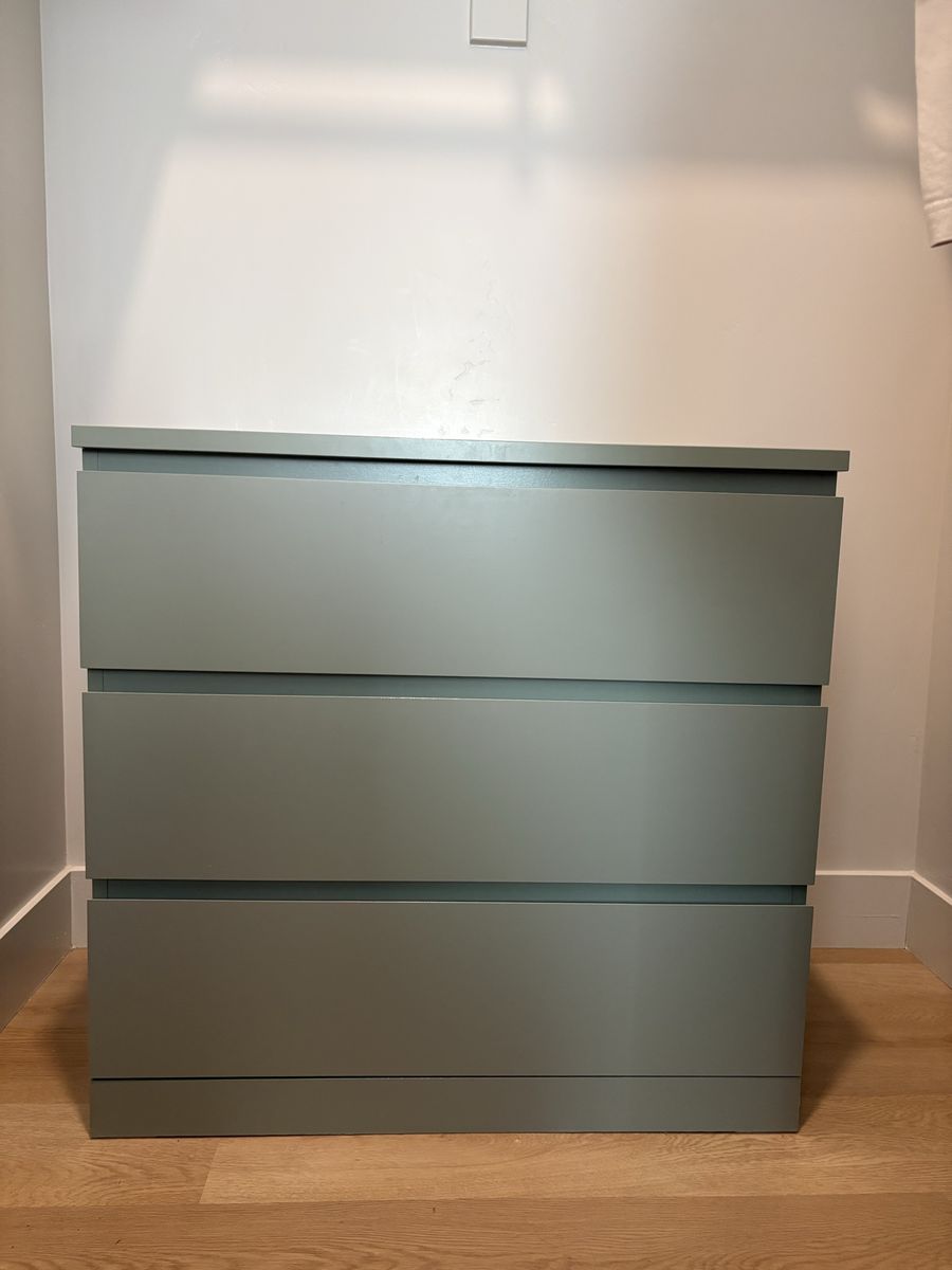 Modern Sage Green 3-Drawer Dresser Chest