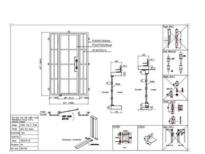Interior Office Door - Glass w/ metal frame. $2900