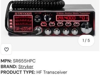 Stryker SR-655HPC 10 Meter Mobile Amateur Radio - 90 Watt, 7 Color LED, Echo, SWR Circuit