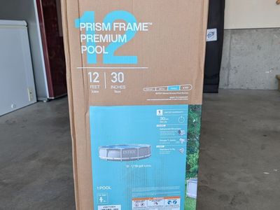 Intex 12' x 30" Prism Frame Premium Above Ground Swimming Pool (Pool Pump Not Included)