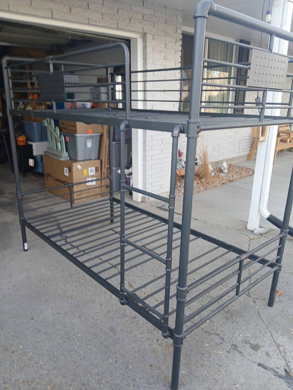 Twin metal bunk bed frame