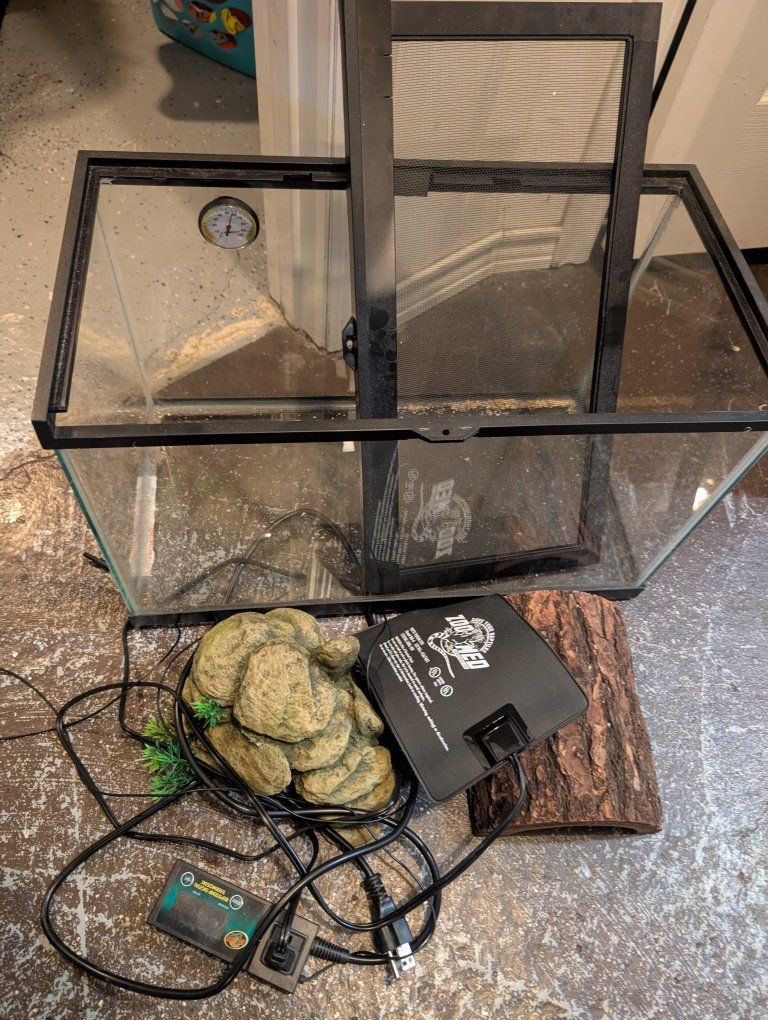 snake enclosure with accessories