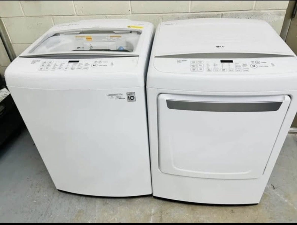 LG super capacity washer and dryer set 