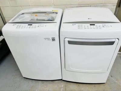 LG super capacity washer and dryer set