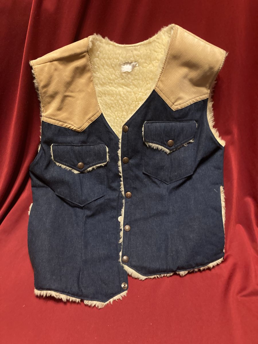 Vintage Denim Sherpa Jacket Like New