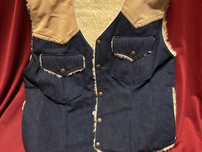 Vintage Denim Sherpa Jacket Like New