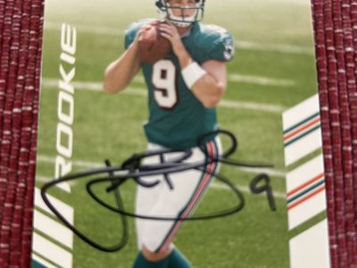 BYU Cougars 2007 Score Rookie John Beck Autographed Football Card - NFL Miami Dolphins Hand Signed Auto RC