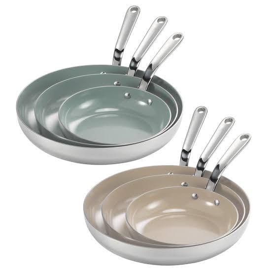Tramontina 3-Piece Tri-Ply Clad Stainless Steel Ceramic Fry Pans 1901820 #107028