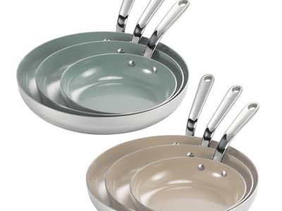 Tramontina 3-Piece Tri-Ply Clad Stainless Steel Ceramic Fry Pans 1901820 #107028