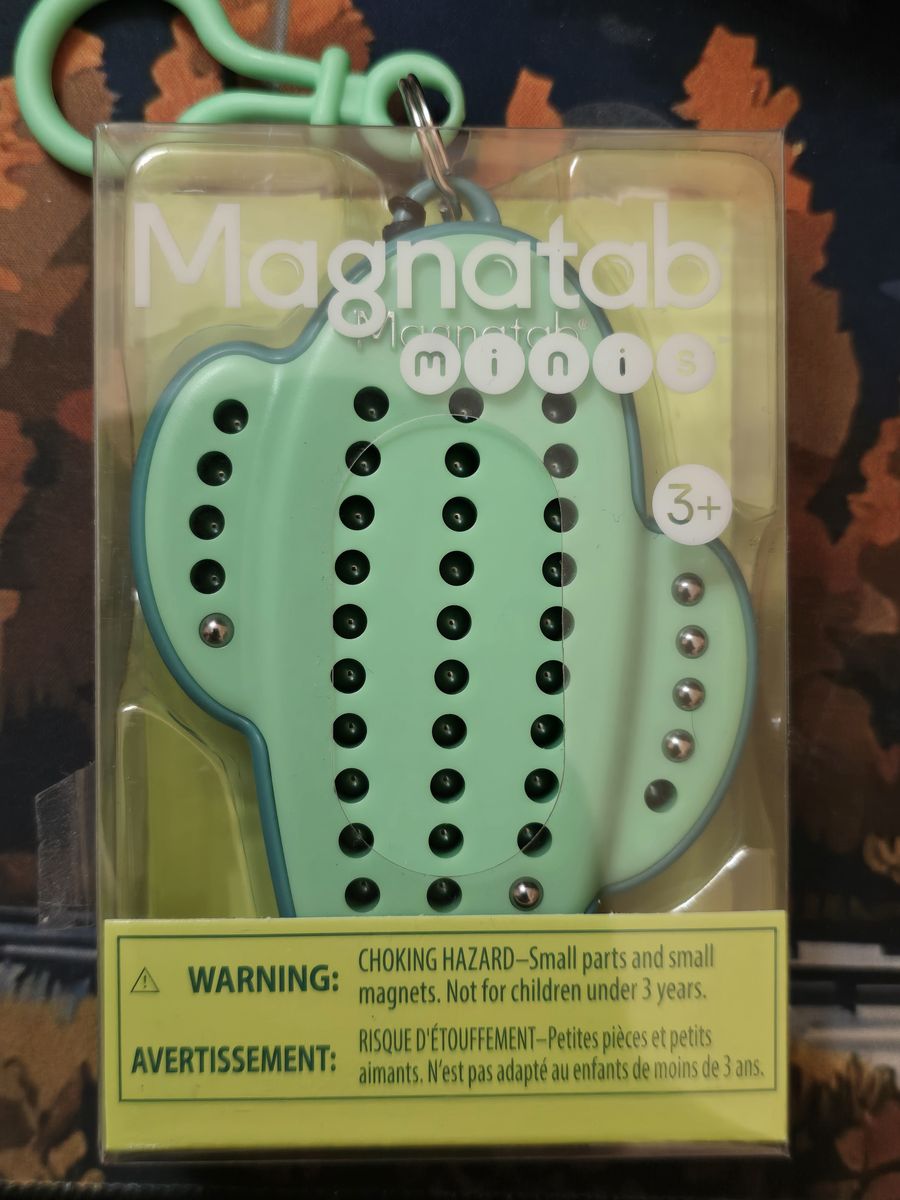 Magnatab Minis - Cactus Fidget Toy Keychain Magnetizing Minis - Ages 3+