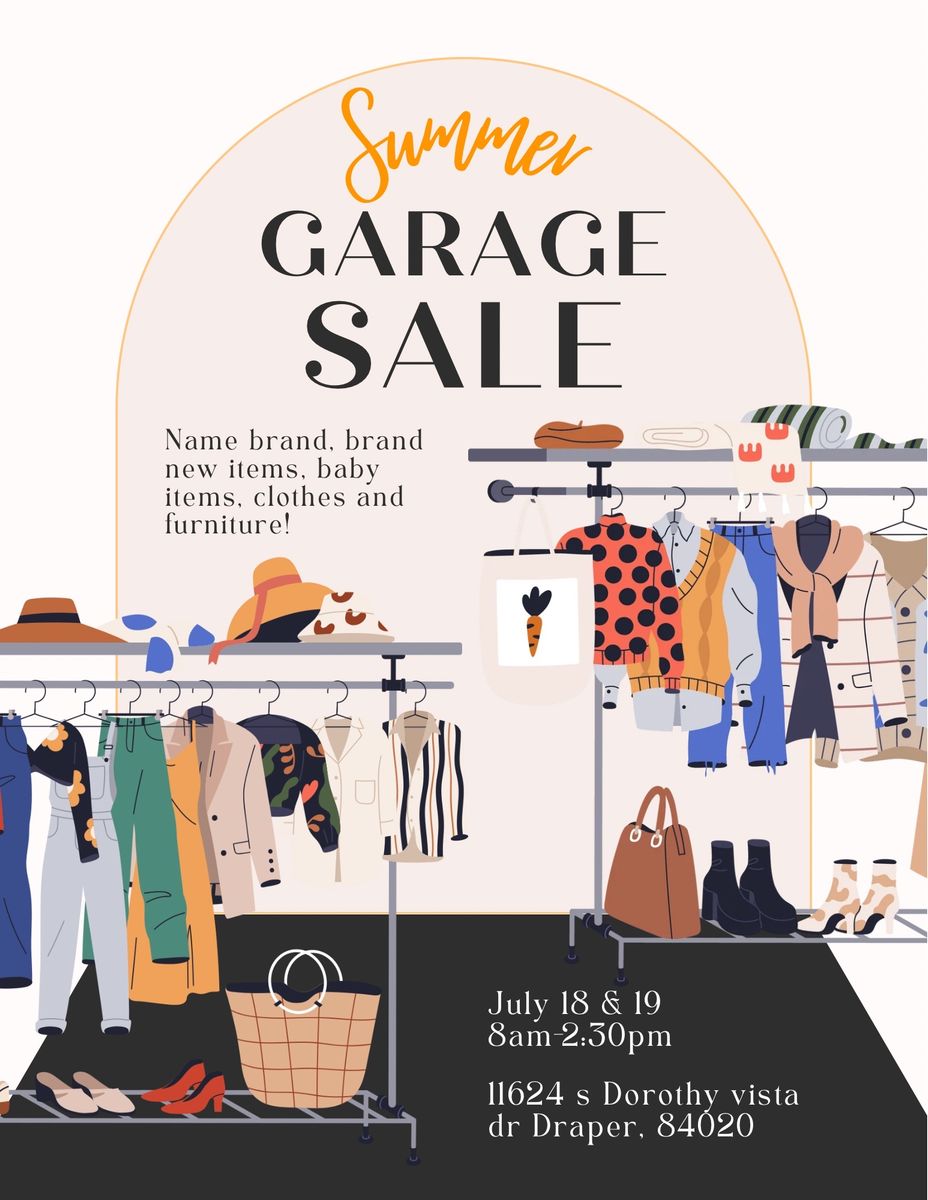 Summer Garage Sale - Name Brand, New & Used Items! Clothes, Baby Items, Furniture & More!