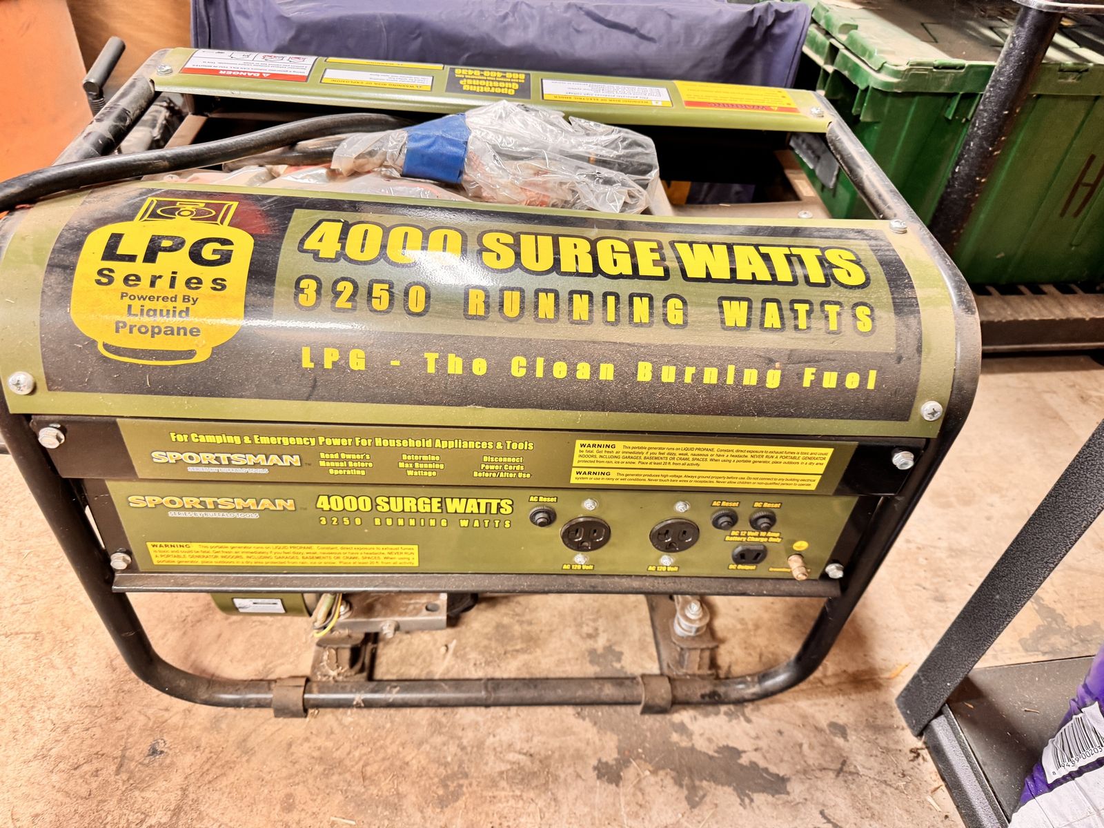 Sportsman LPG Series Propane Generator 4000 Surge Watts 3250 Running Watts