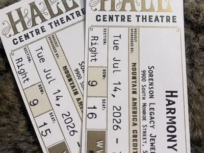 2 Hale Centre Theatre "Harmony" Tickets - Tue July 14, 2026, 7 PM, Right Section, Row 9