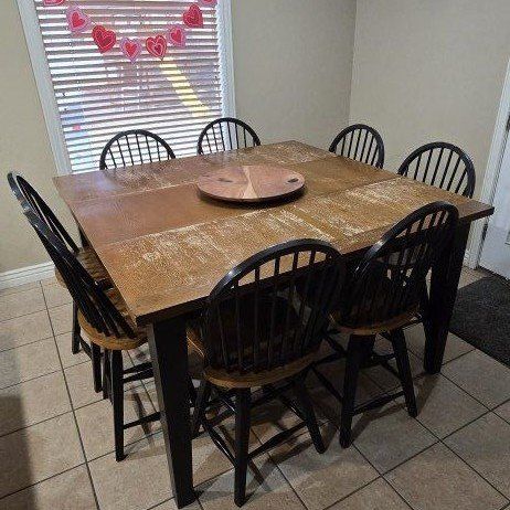 60" kitchen table with 8 chairs