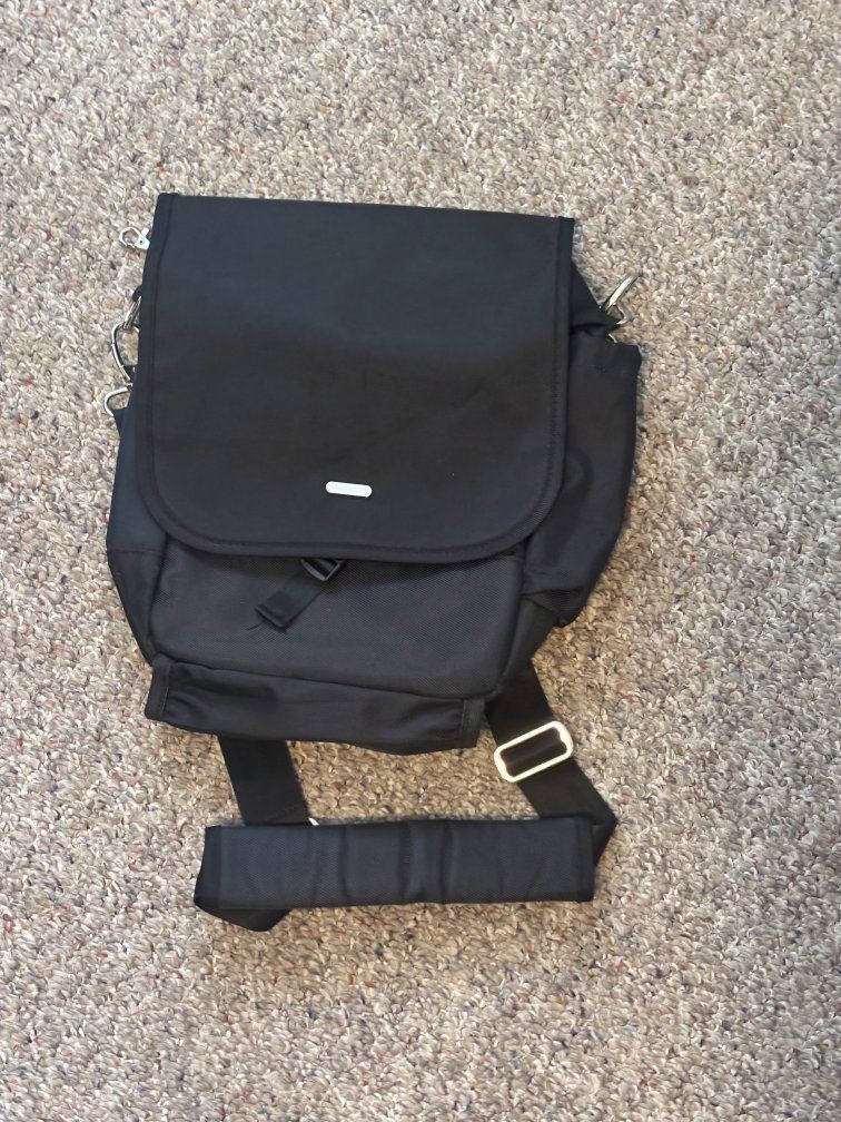 Black Convertible Messenger Backpack Shoulder Bag - Perfect for Missionaries 