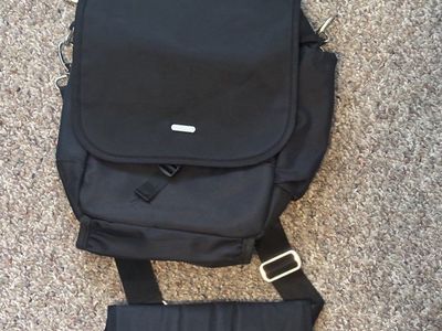 Black Convertible Messenger Backpack Shoulder Bag - Perfect for Missionaries