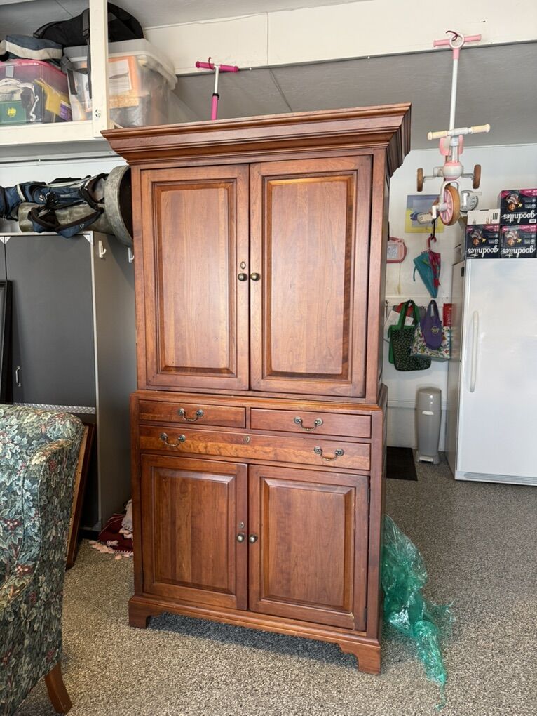 2 Piece Armoire Wardrobe Solid wood