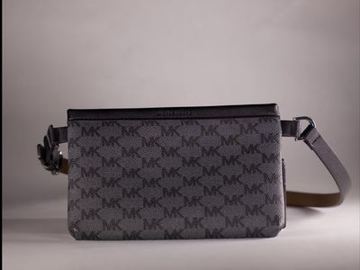 Michael Michael Kors MK Monogram Fanny Pack Belt bag Gray/black