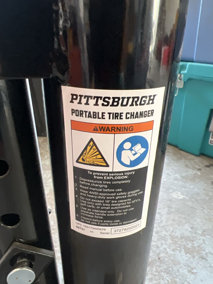 Pittsburgh Portable Tire Changer Stand for Small Automobile & ATV Tires
