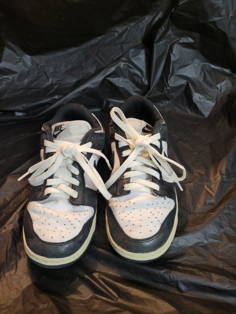 Nike Dunk Low Black and White Sneakers - Women's Size 7