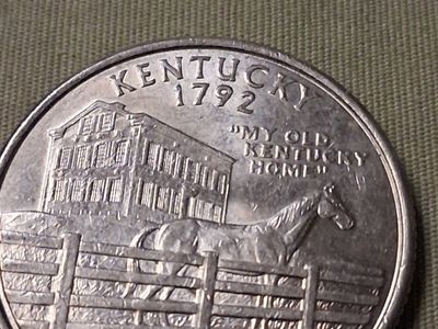 2001 Kentucky State Quarter - "My Old Kentucky Home" Design, Collectible US Coin