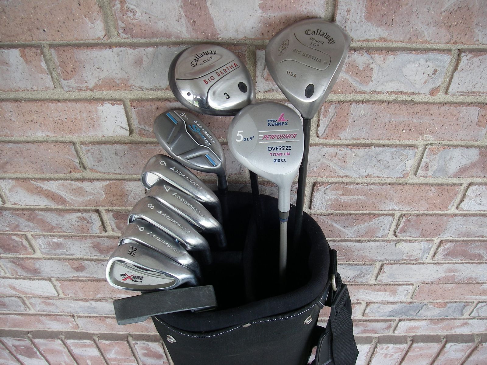 13-PC Womens ADAMS / Callaway Big Bertha Golf Clubs Set, Hybrid, Steel & Graphite, w/ Bag, RH