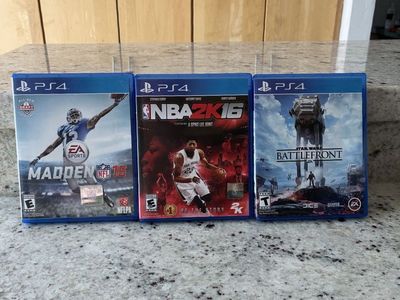 PS4 Games Bundle: Madden NFL 16, NBA 2K16, Star Wars Battlefront