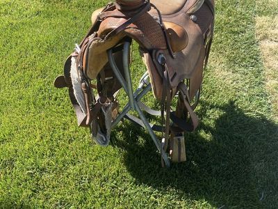 Western Leather Horse Saddle - Used, Good Condition