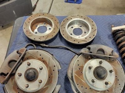 Ford Mustang, 1994/SN95 Slotted and Drilled Performance Brake rotors and 5 lug swap