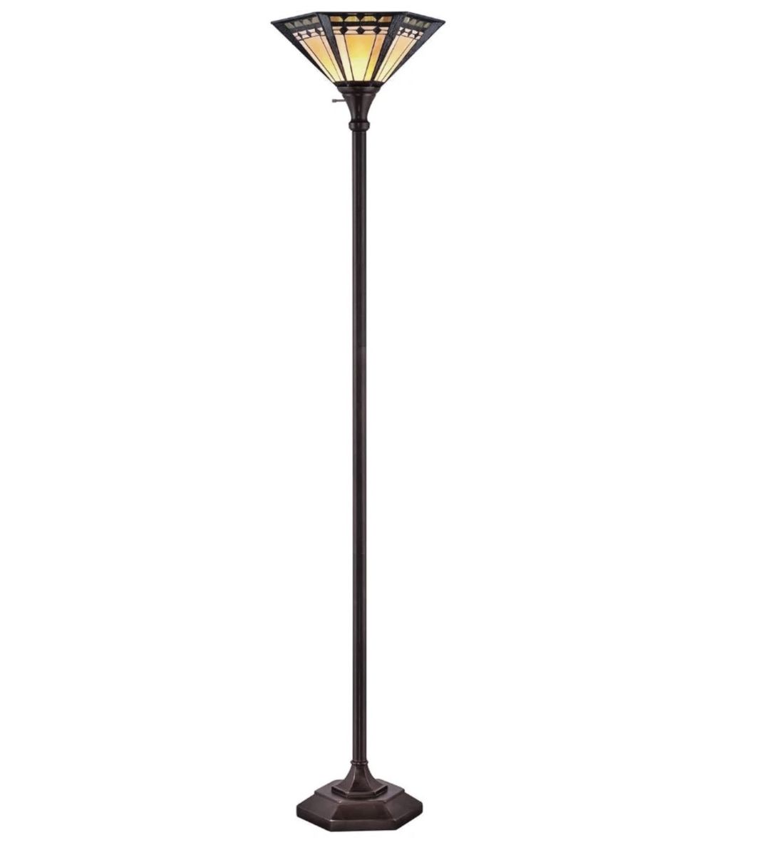 Quoizel stained glass 70" floor lamp