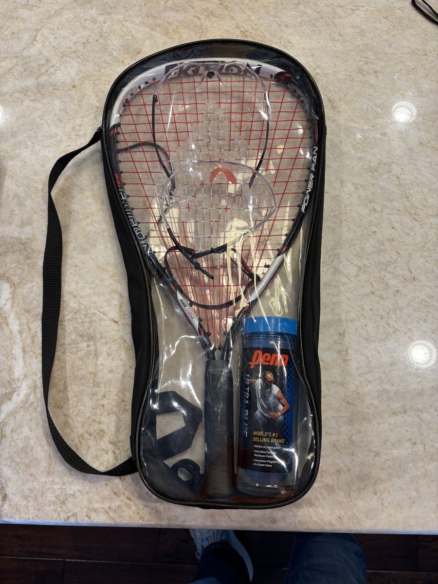 Ektelon PowerFan 1100 Revenge Triple Threat racquetball racquet+case+goggles+balls